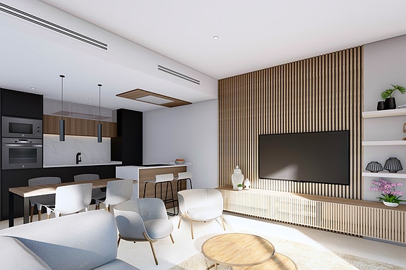 SOLGT!  Bolig med takterrasse | 3 soverom og 3 bad | God uteplass med eget basseng | Uinnredet underetasje