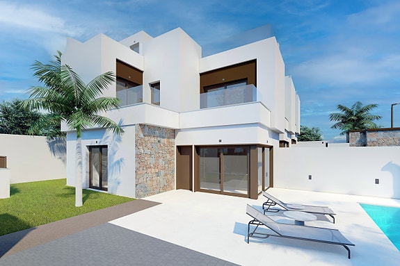 SOLGT!  Bolig med takterrasse | 3 soverom og 3 bad | God uteplass med eget basseng | Uinnredet underetasje