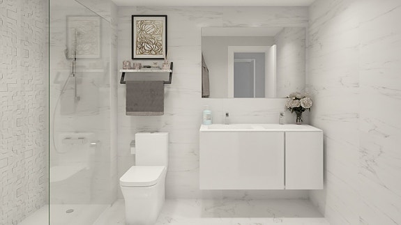 Ny leilighet | 4 soverom | Gå til strand | Flott fellesområde med hage og basseng | Parkering og bod