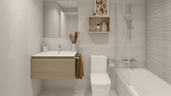 Ny leilighet | 4 soverom | Gå til strand | Flott fellesområde med hage og basseng | Parkering og bod