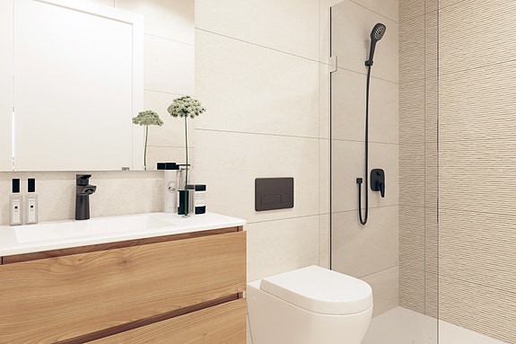 Nyhet | Penthouse-leilighet med takterrasse på 90 m2 | Nær strand og koselig båthavn | 3 soverom og 2 bad