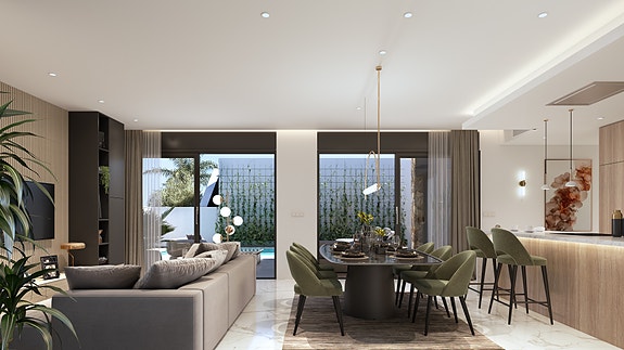 Nyhet! | Eksklusiv villa på ett plan | Møbler inkludert | 3 soverom og 3 bad | Privat basseng | Takterrasse