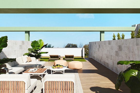 Toppleilighet med takterrasse på 68m2 - Flott fellesområde med basseng - Parkering