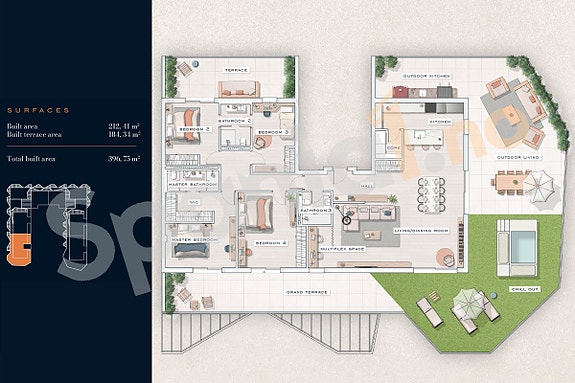 Plantegning Grand Penthouse