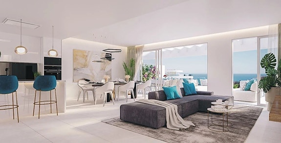 Penthouse-leilighet i hjerte av La Cala | Fantastisk utsikt over havet | 3 soverom