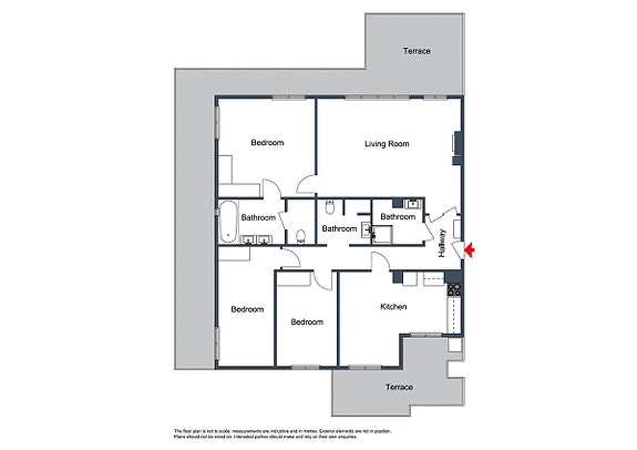 Strandnær penthouse med 3 soverom - To solrike terrasser og sjøutsikt | Perfekt som feriebolig og utleieobjekt