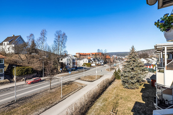 Utsikt fra balkongen.