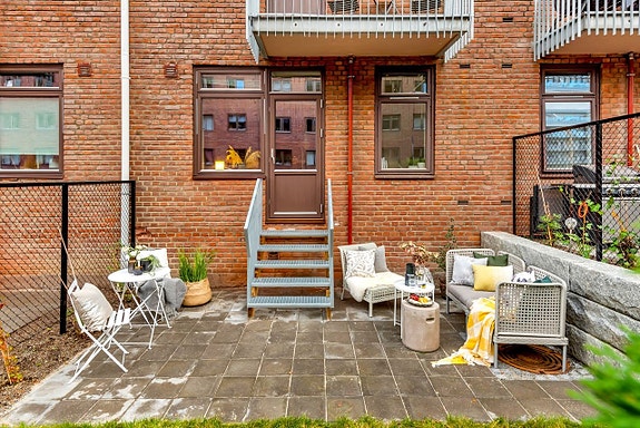 Hyggelig markterrasse