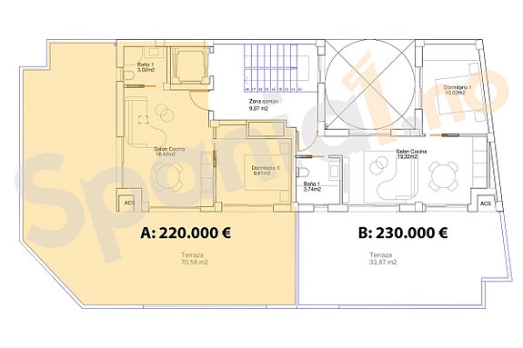 Toppleilighet med sentral beliggenhet - Stor terrasse 70m2 og felles takterrasse