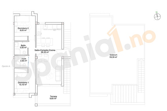 SISTE LEDIGE! Nydelig leilighet med takterrasse på 59 m2 | 2 soverom og 2 bad | Klar til innflytting!