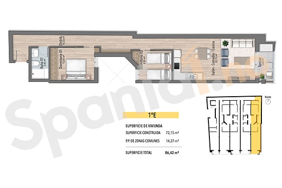 Ny moderne leilighet | 250 meter fra Playa del Cura | Felles takterrasse med basseng