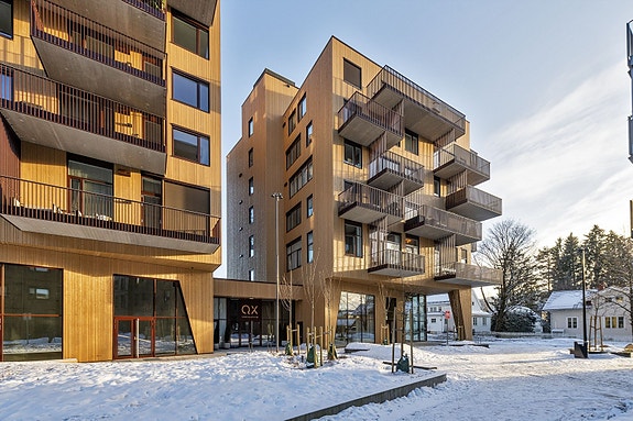 Næringsseksjon tilrettelagt for restaurant-/serveringsvirksomhet og kontor/forretning