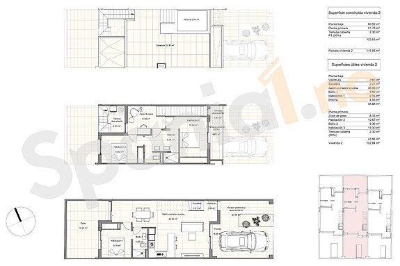 SOLGT! Nyoppført rekkehus - 3 soverom, takterrasse og basseng, kun 100 meter fra stranden - Nøkkelferdig!