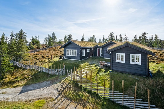 Hytta ligger solrikt og flott til med umiddelbar nærhet til fine turområder både sommer som vinter.