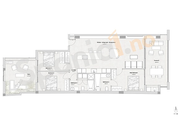 Elegant leilighet rett ved stranden - Moderne design og 3 soverom