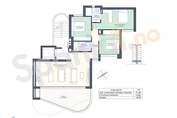 Ny, moderne leilighet med 3 soverom   kun 9 enheter i sentralt prosjekt