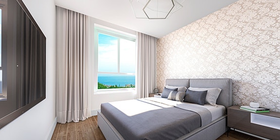 Penthouse med 3 soverom | 5 min gange til strand | Havutsikt | Nytt eksklusivt boligprosjekt