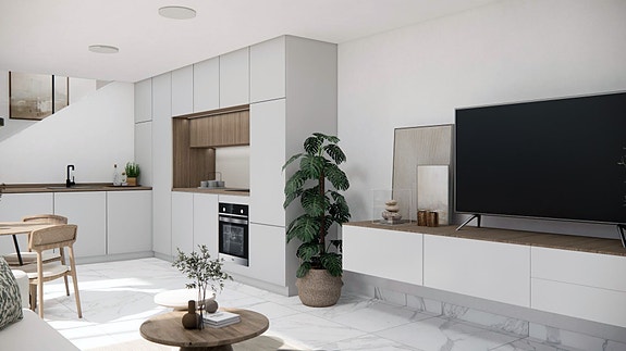 Moderne villa med hage og privat basseng | 3 soverom og 2 bad | Parkering på tomt | Mulighet for takterrasse