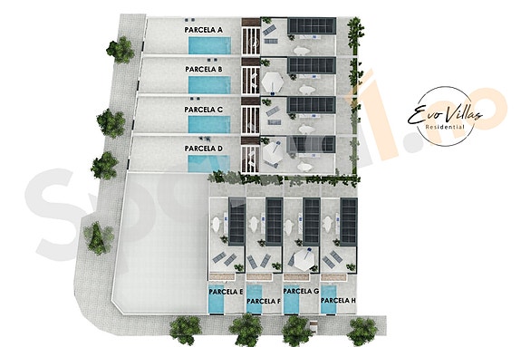 Hjørne-rekkehus med privat basseng og takterrasse | Romslig planløsning - 3 soverom og 3 bad