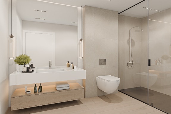 Eksklusiv penthouse | Stor terrasse og nydelige fellesområder | 2 soverom og 2 bad