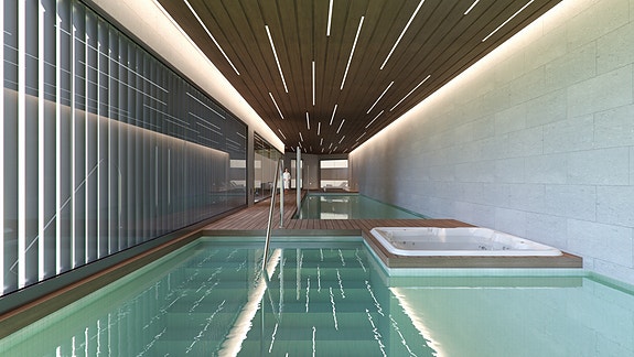 Gangavstand til stranden | Ny moderne leilighet | Innendørs og utendørs basseng!