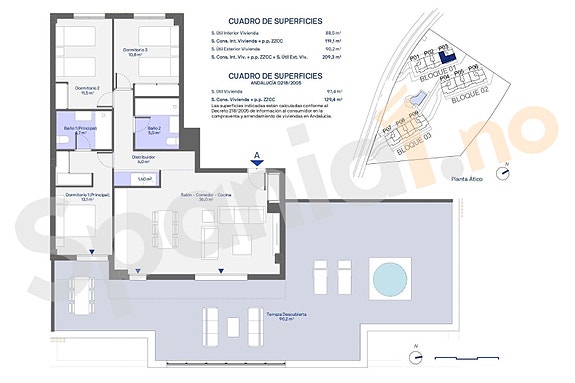 Penthouse med eksklusive fellesområder | 3 soverom og eget privat basseng på terrassen