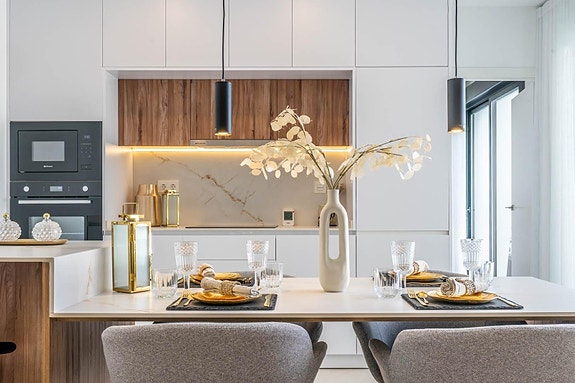 Ny moderne enebolig på ett plan med 3 soverom, takterrasse og privat basseng