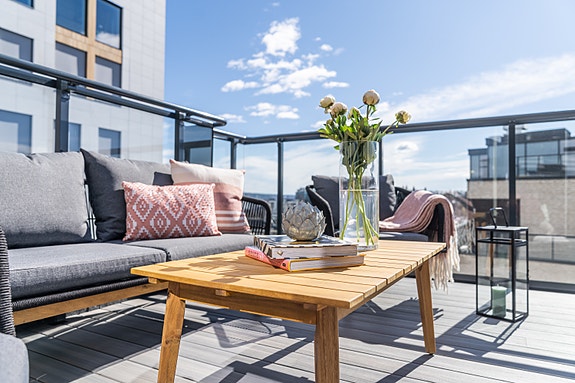 Terrasse, fellesleilighet