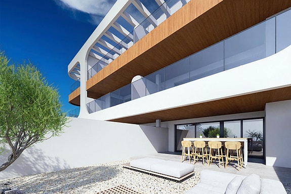 Penthouse-leilighet med 3 soverom og takterrasse | Fellesområde med basseng | Parkering