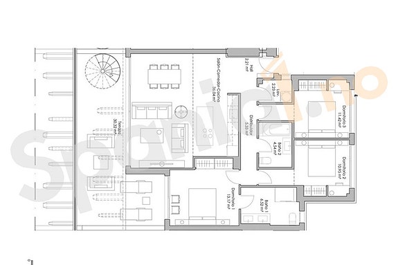 Eksklusiv toppleilighet med panoramautsikt og resort-fasiliteter | Selges fullt møblert | 3 soverom og 2 bad