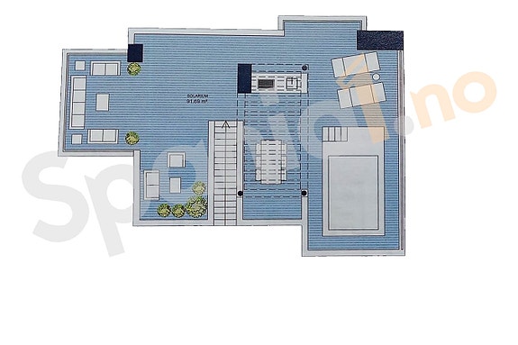 Eksklusiv penthouse med havutsikt, privat basseng og takterrasse - 3 soverom og 2 bad - Garasje og bod