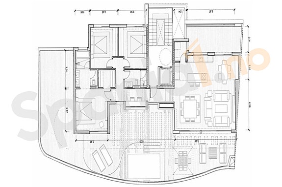 Unik hjørne-penthouse med hele etasjen for seg selv - Solrik, romslig og eksklusiv - 3 soverom og 2 bad