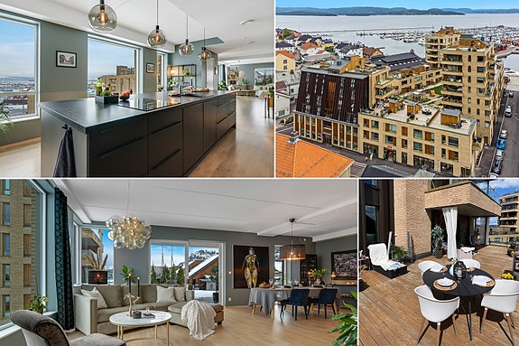 Velkommen til en moderne selveierleilighet i 4.etg. med fantastisk sjøutsikt. Foto: Kristian T. Bollæren