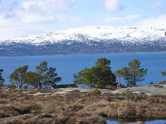 Fri og særdeles god utsikt mot sjø og fjell