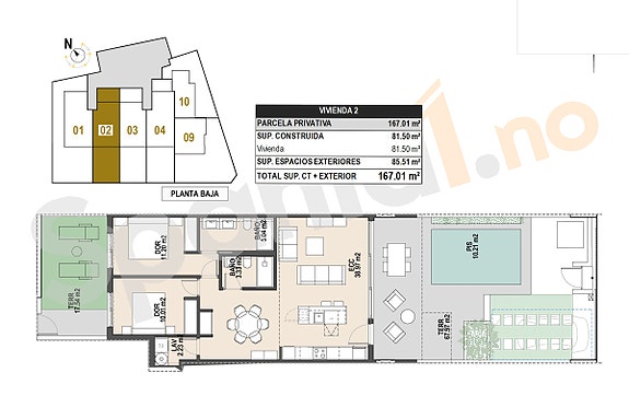 Strøken leilighet med stor hage og eget privat basseng | Parkering