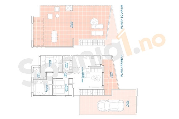 Toppleilighet med 3 soverom og stor takterrasse | Flotte fellesområder | Parkering og bod