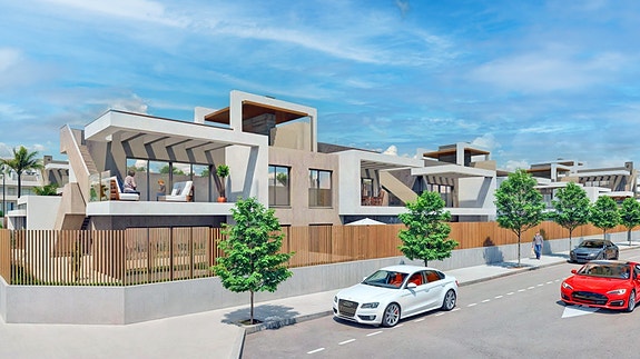 Ny Penthouse med havutsikt - Like ved stranden - Turistlisens - 3 soverom, 2 bad og flotte fellesfasiliteter