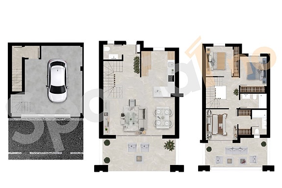 Nytt moderne rekkehus med egen garasje | 3 soverom og 2 bad | Høye kvaliteter | Terrasse og hage | Nydelig fellesområde