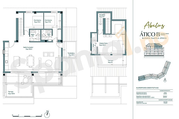 Eksklusiv Duplex Penthouse med nydelig utsikt | 3 soverom og 3 bad | Store sydvendte terrasser