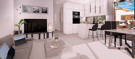 SOLGT! Eksklusive villaer 70 meter fra stranden i La Mata - med havutsikt, basseng og takterrasse - 4 soverom