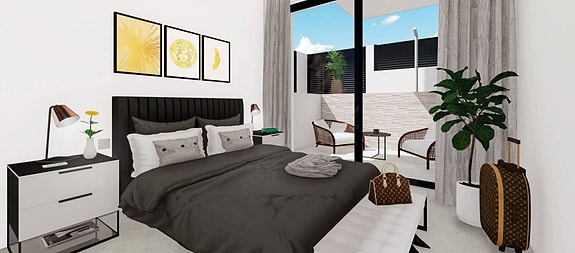 SOLGT! Eksklusive villaer 70 meter fra stranden i La Mata - med havutsikt, basseng og takterrasse - 4 soverom