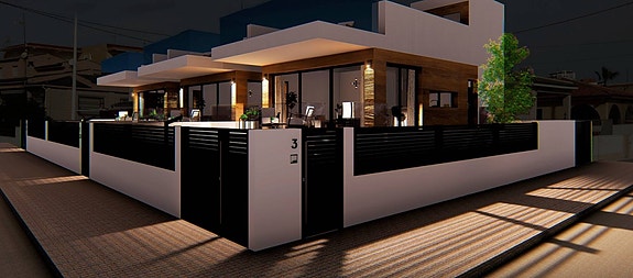 SOLGT! Eksklusive villaer 70 meter fra stranden i La Mata - med havutsikt, basseng og takterrasse - 4 soverom