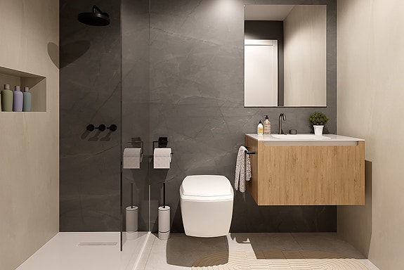 Strøken villa med 3 soverom og 2 bad |  Alt på et plan | Uteområde med basseng | Takterrasse 81m2