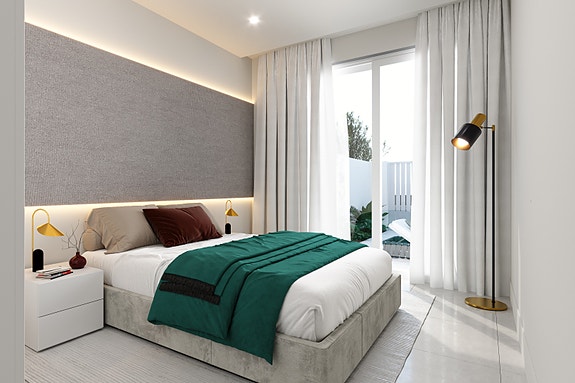 Strøken villa med 3 soverom og 2 bad |  Alt på et plan | Uteområde med basseng | Takterrasse 81m2