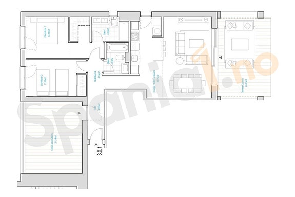 Eksklusiv leilighet med 3 soverom og moderne komfort  | Golfutsikt og luksuriøse fellesfasiliteter
