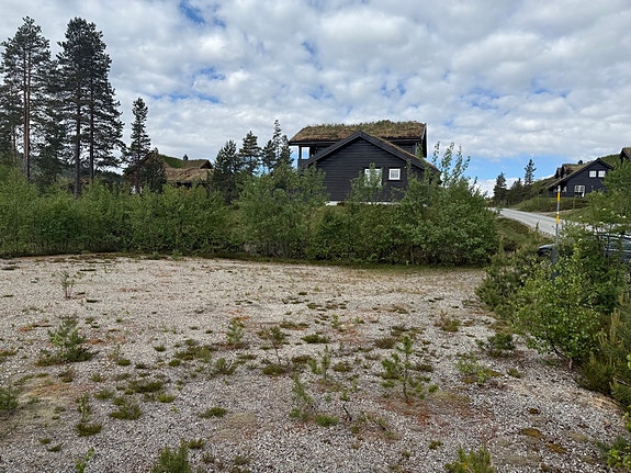 Flat, gruset eiertomt