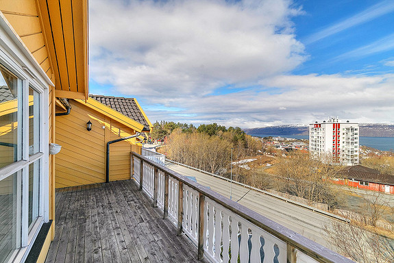 Flott utsikt fra veranda