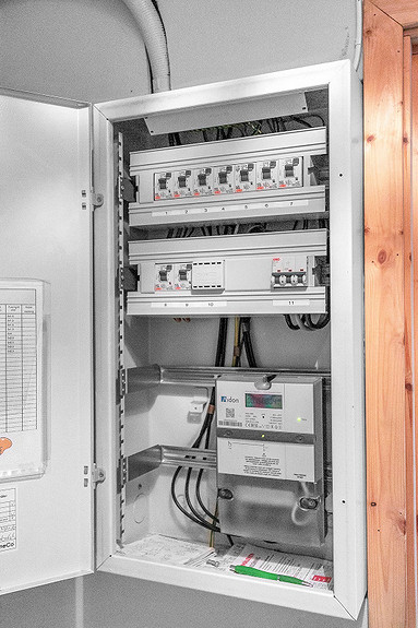 Sikringsskap plassert på vaskerom
