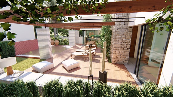 Moderne villa med 3 soverom | Privat basseng og takterrasse | Parkering