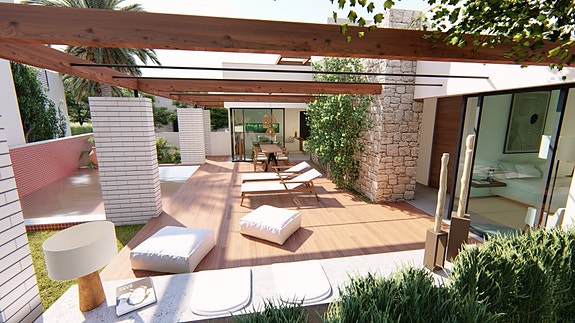 Moderne villa med 3 soverom | Privat basseng og takterrasse | Parkering